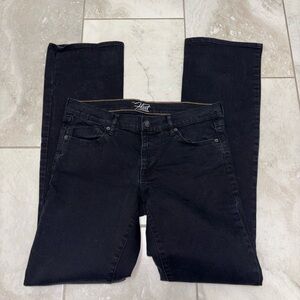 Old Navy 8 TALL 35” INS The Flirt Mid-Rise Bootcut Black Denim Jeans NEW